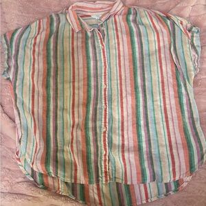 Time and Tru Multicolor Striped Shirt